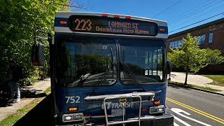 Start up ride on 2007 New Flyer 752 On route 223 Clinton avenue