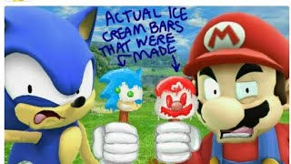 Sonic an mario ice cream bars
