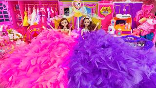 20 Minutes Satisfying Unboxing Pink Barbie Doll Princess Wedding Dress Up Play Set Review Toys｜ASMR Wealth