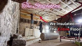 Ep.81 - A Huge Development! Lighting and Insulating The Middle Floor | French Barn Renovation