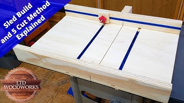 Easy Table Saw Sled With A Stop Block/ DIY Woodworking/5 Cut Method Explained