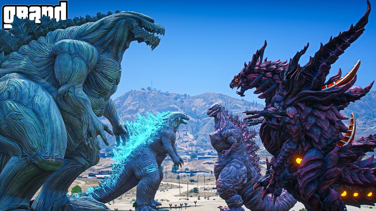 Giant Earth Godzilla, Godzilla vs Sin Ghomorra, Shin Godzilla - The Legacy of Monsters ( GTA V Mod )