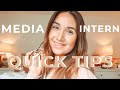 Media Intern Quick Tips! What I do for my Marketing Internship!