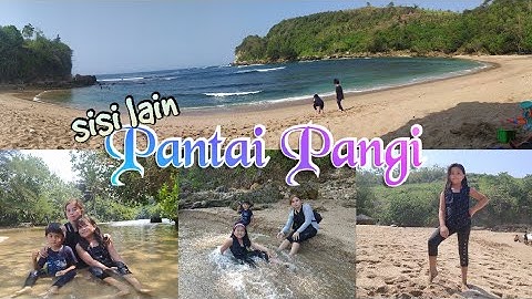 sisi lain Pantai Pangi Blitar || Pantai dengan aliran sungai yang jernih