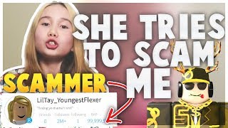 Lil Tay WANTS My ROBLOX Account!? (CALLED BY THE SCAMMER!!)  Linkmon99 ROBLOX