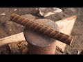 Blacksmith - Forged A Zulu Iklwa Out of Rusted Rebar