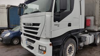 Iveco Stralis  замена передней подушки , ремонт осушителя Knorr-Bremse на обочине