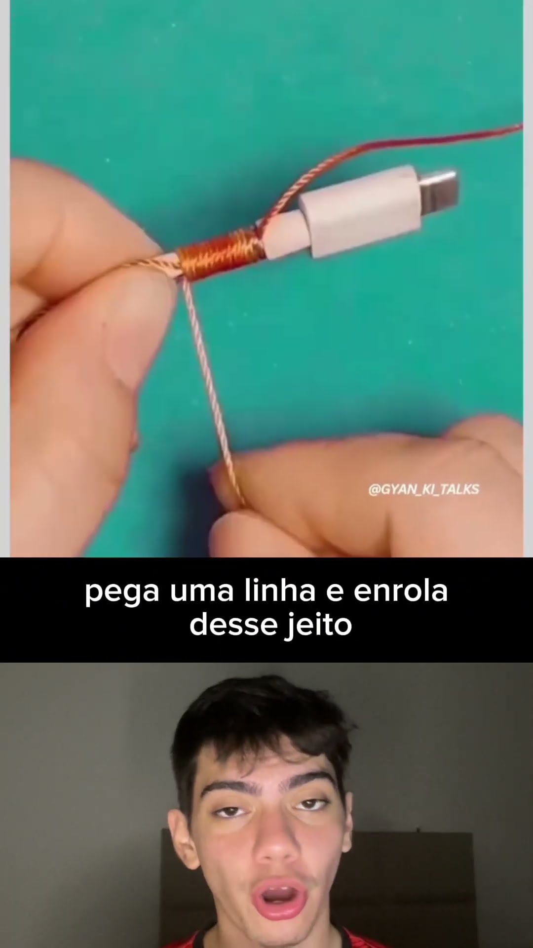 Como consertar o cabo do celular com uma linha ou barbante e aumente a durabilidade dele!