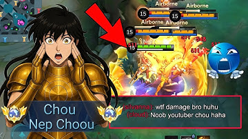 WTF DAMAGE! TOP GLOBAL CHOU INSANE FREESTYLE GAMEPLY| MLBB