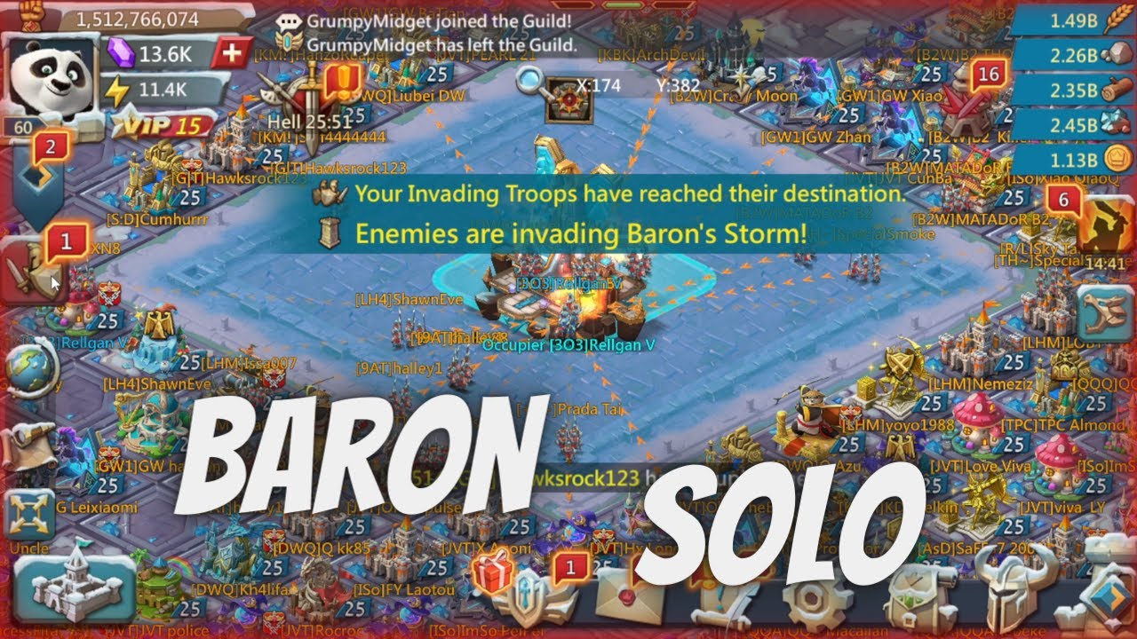 Baron Solos Easy Kills | Lords Mobile - YouTube