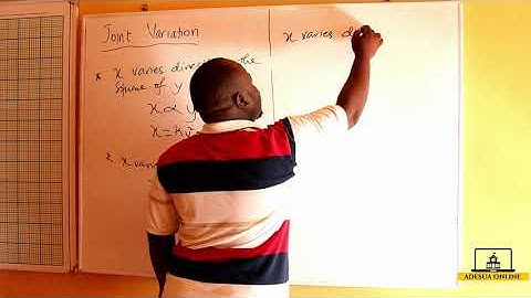 SHS 2 Core Mathematics | Joint Variation