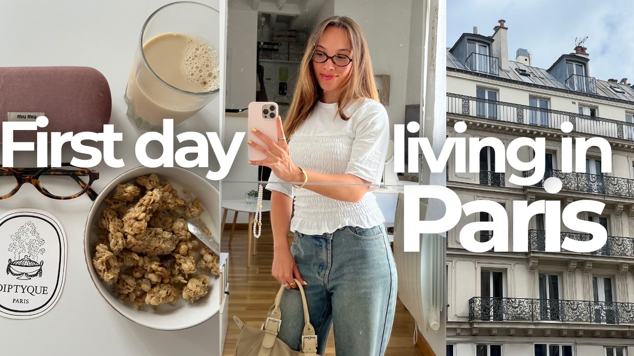 Living alone in Paris - first night in the new apartment, exploring the city & more!