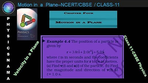 Example-4.4-Motion in a Plane- Class-11 Physics -CBSE- NCERT JEE NEET  IIT  Numericals