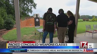 Conceal-carry weapons training classes packed in Wake County