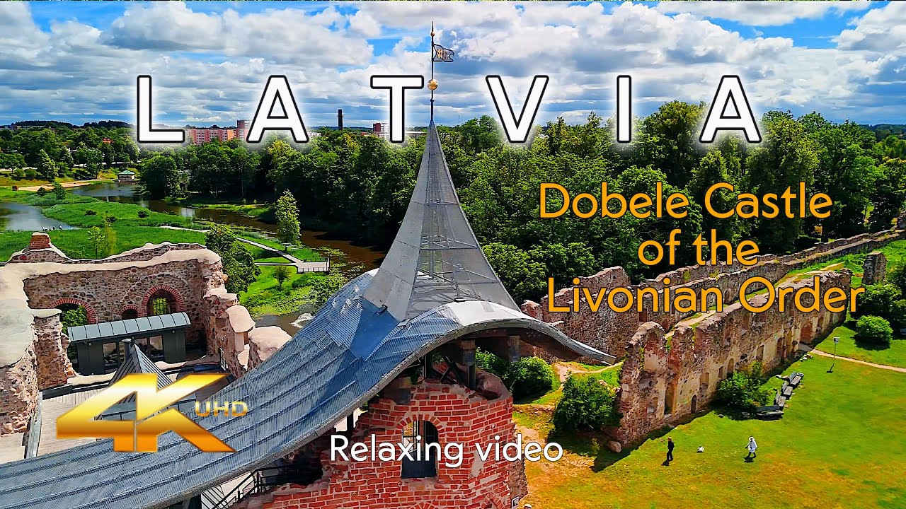 Dobele from a Bird’s Eye View | Livonian Order Castle in 4K