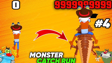 Oggy Try to Max Level in Monster Catch Run Game | With Jack And Shinchan |  Oggy Game