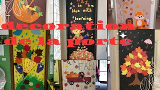 décoration de la porte en automne👌👌👌  تزيين باب القسم  فصل الخريف #décoration #classesforstudents #