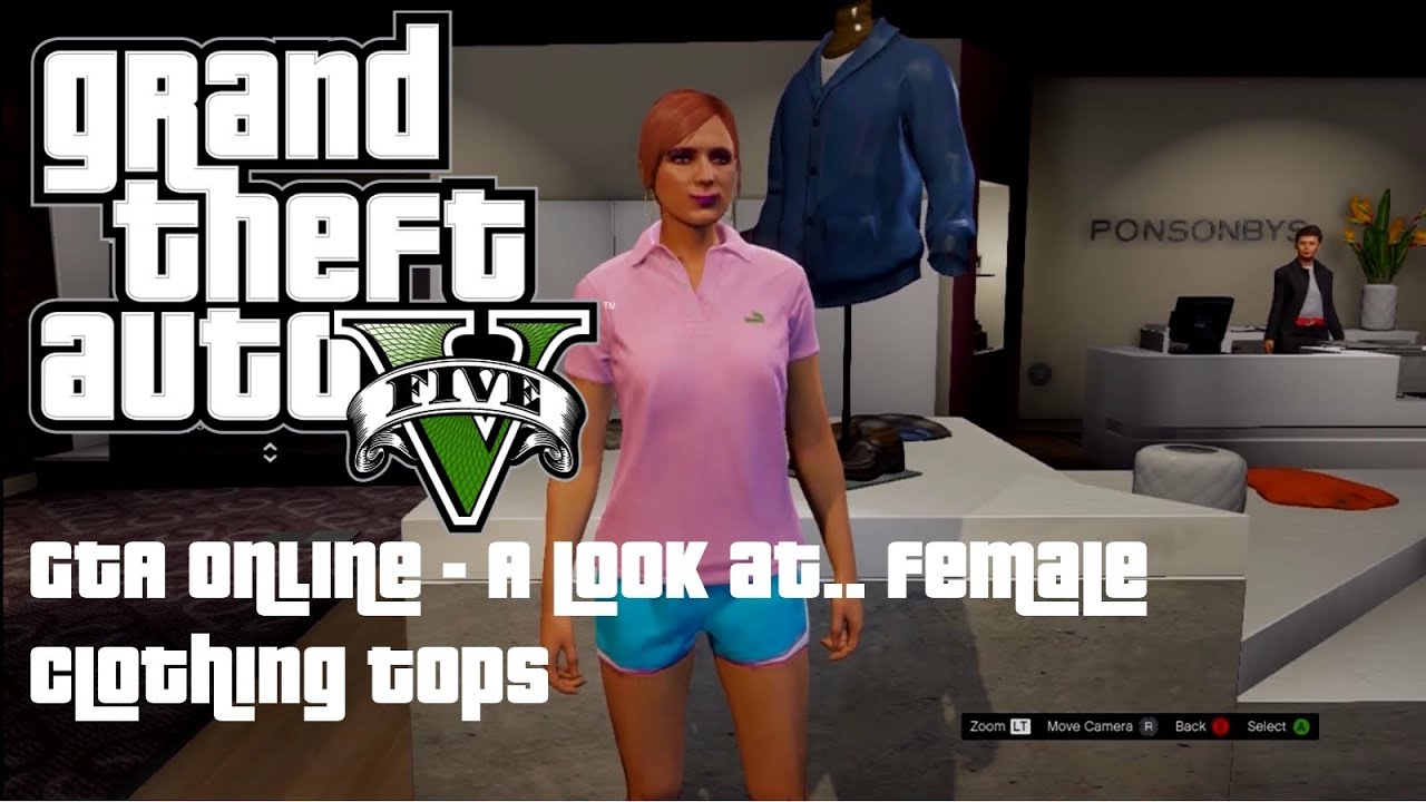 Grand Theft Auto Online - A Look at Female Clothing Tops - YouTube