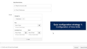Using Quercus Quizzes Tool for Automated Online Test
