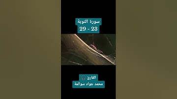 سورة التوبة 23-29: القارئ/محمد جواد سوالمة