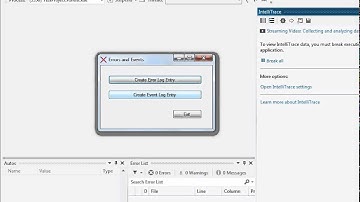 Error and Event Logging in VB NET in VB net