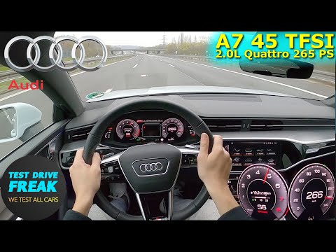 2023 Audi A7 45 TFSI Quattro 265 PS TOP SPEED AUTOBAHN DRIVE POV