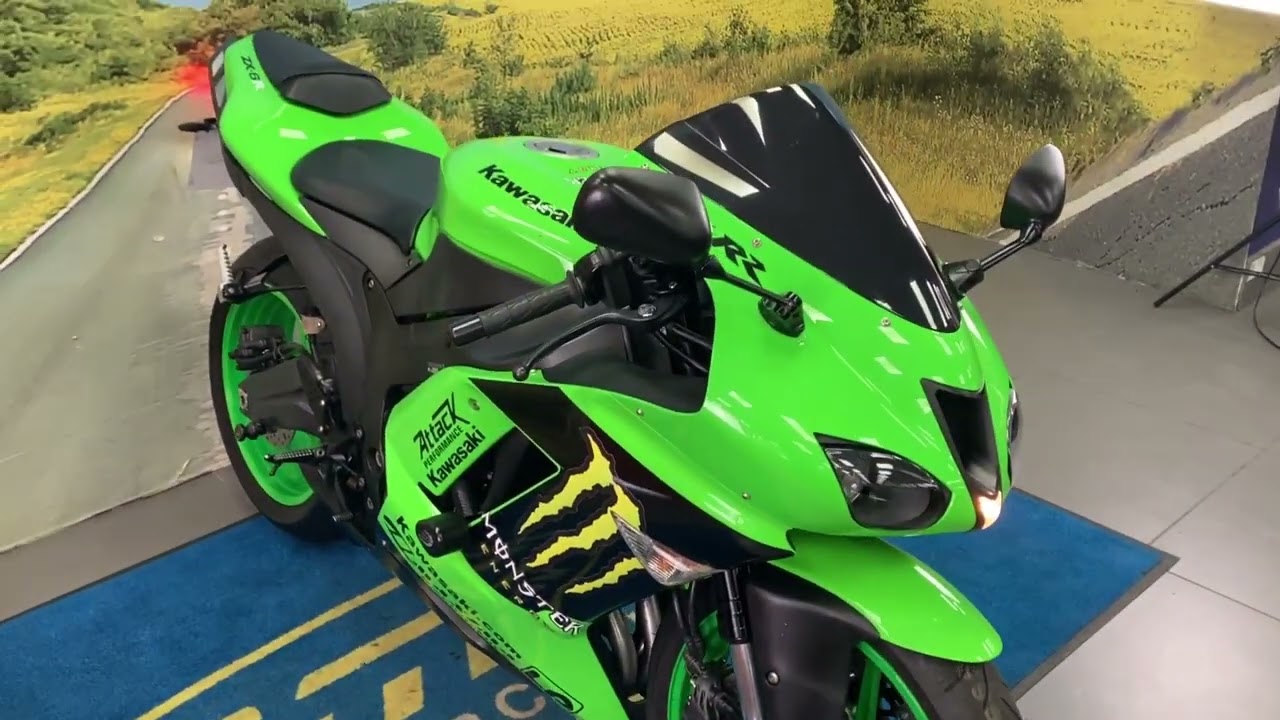 Kawasaki ZX6-R Green LR09WKV - YouTube