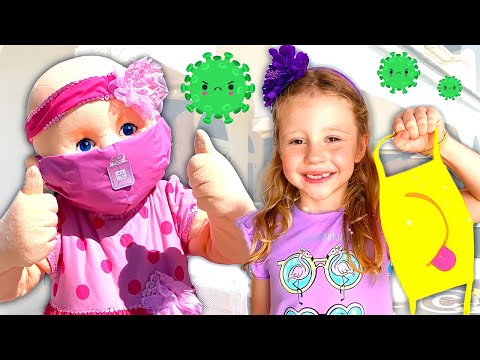 ناستيا خياطة كمامة الجميلة لأصدقائها