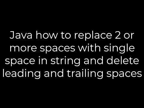 Java :Java how to replace 2 or more spaces with single space in string (5solution)