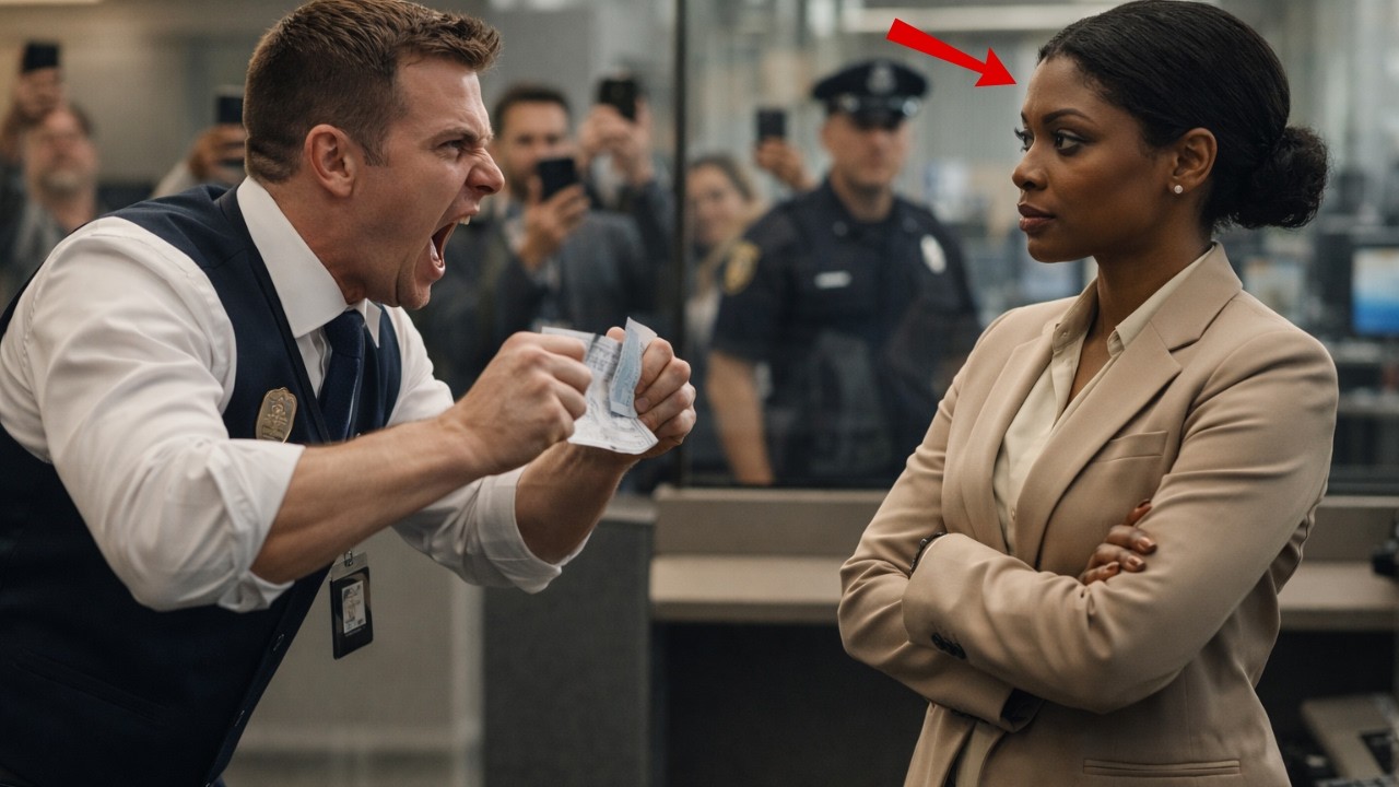 Le regard méprisant résonna dans hall froid de la banque laissant femme noire figée devant la foule.