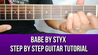 BABE BY STYX STEP BY STEP GUITAR TUTORIAL BY PARENG MIKE