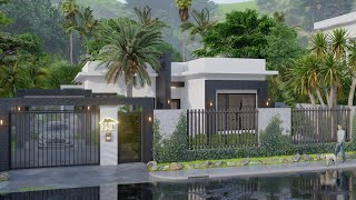 small house design/simple house design/11mx18m/3 bedrooms