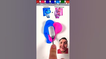 What color do mixed emotions make? (Inside Out 2) #colormixing #insideout #insideout2 #satisfying