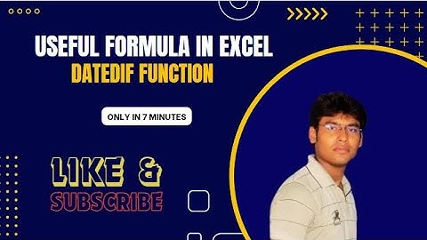 DATEDIF Function|| DATEDIF Formula in Excel || How to Calculate Age in Excel from a Date of Birth