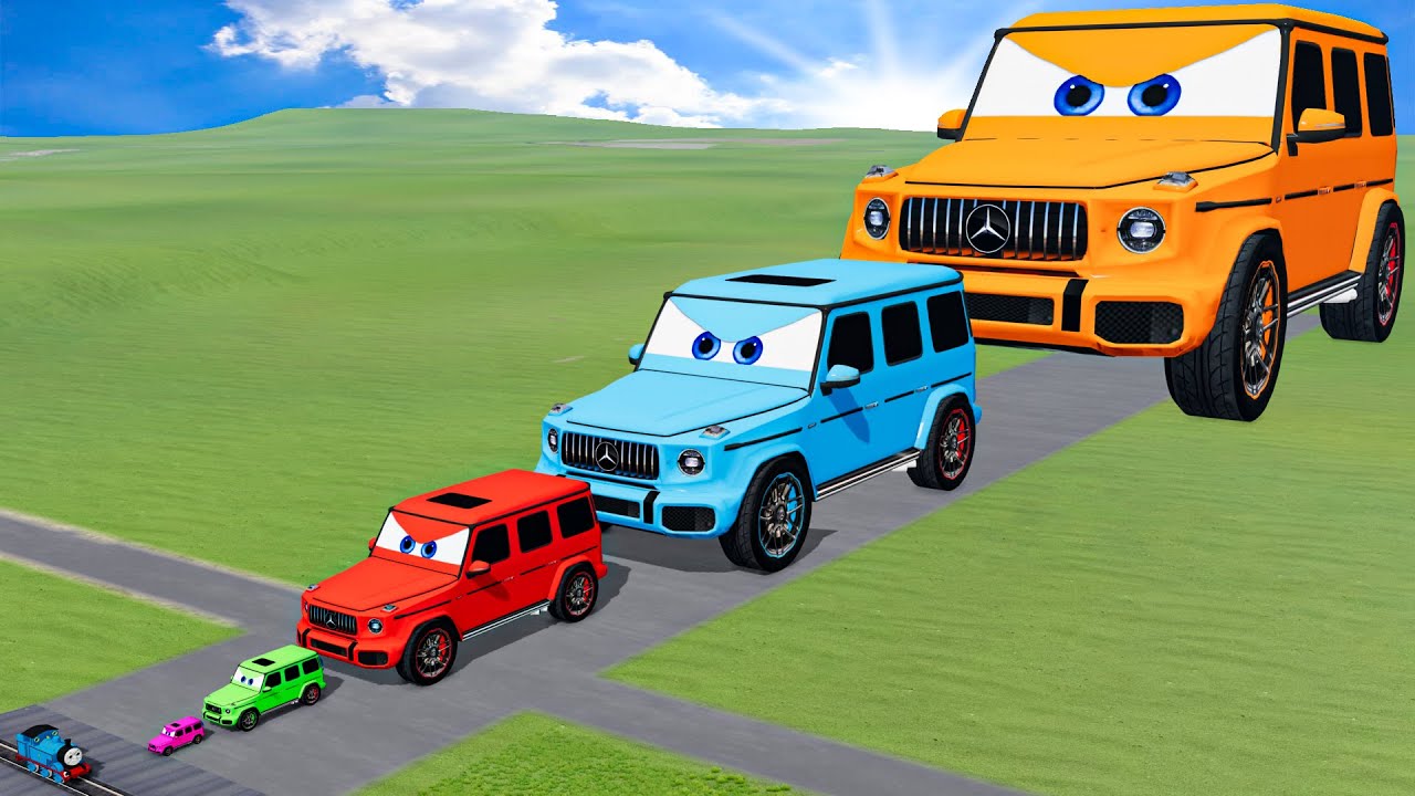 Big & Small Colors Vizor VS Trains Thomas | BeamNG.drive