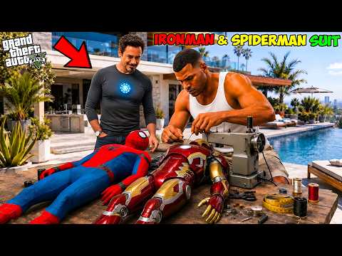 Franklin & Shinchan Found Tony Stark’s Secret Most Powerful IronMan & Spiderman Suit in GTA 5
