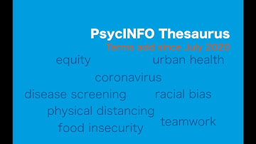 Using the PsycINFO Thesaurus