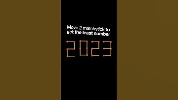 Math riddle: move 2 matchstick to get the least number #mathriddles #matchstick #math #shorts