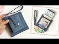 DIY Simple Denim Cash Purse With Built-in Card Wallet Out of Old Jeans | Tutorial | Upcycle Craft