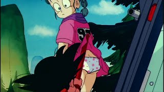 Goku conoce a Bulma, y le mira las bragas!