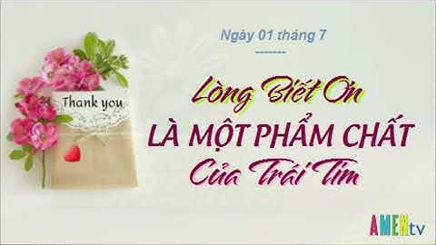 Lòng Biết Ơn Là Một Phẩm Chất Của Trái Tim
