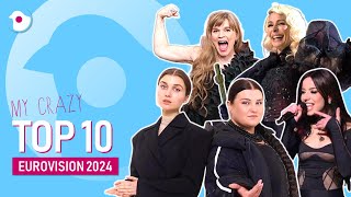 Eurovision 2024 | My CRAZY Top 10 so far (New: 🇲🇹🇪🇸🇳🇴🇺🇦)