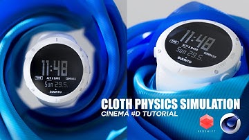Swirly Watch // (Cloth physics Simulation - Cinema 4D Tutorial + Redshift)