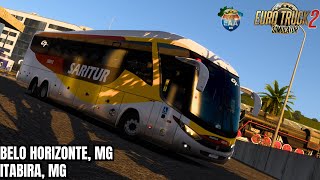 ETS2 - MOD BUS | SARITUR | BELO HORIZONTE X ITABIRA | MARCOPOLO PARADISO G7 1200 | MAPA EAA 1.49