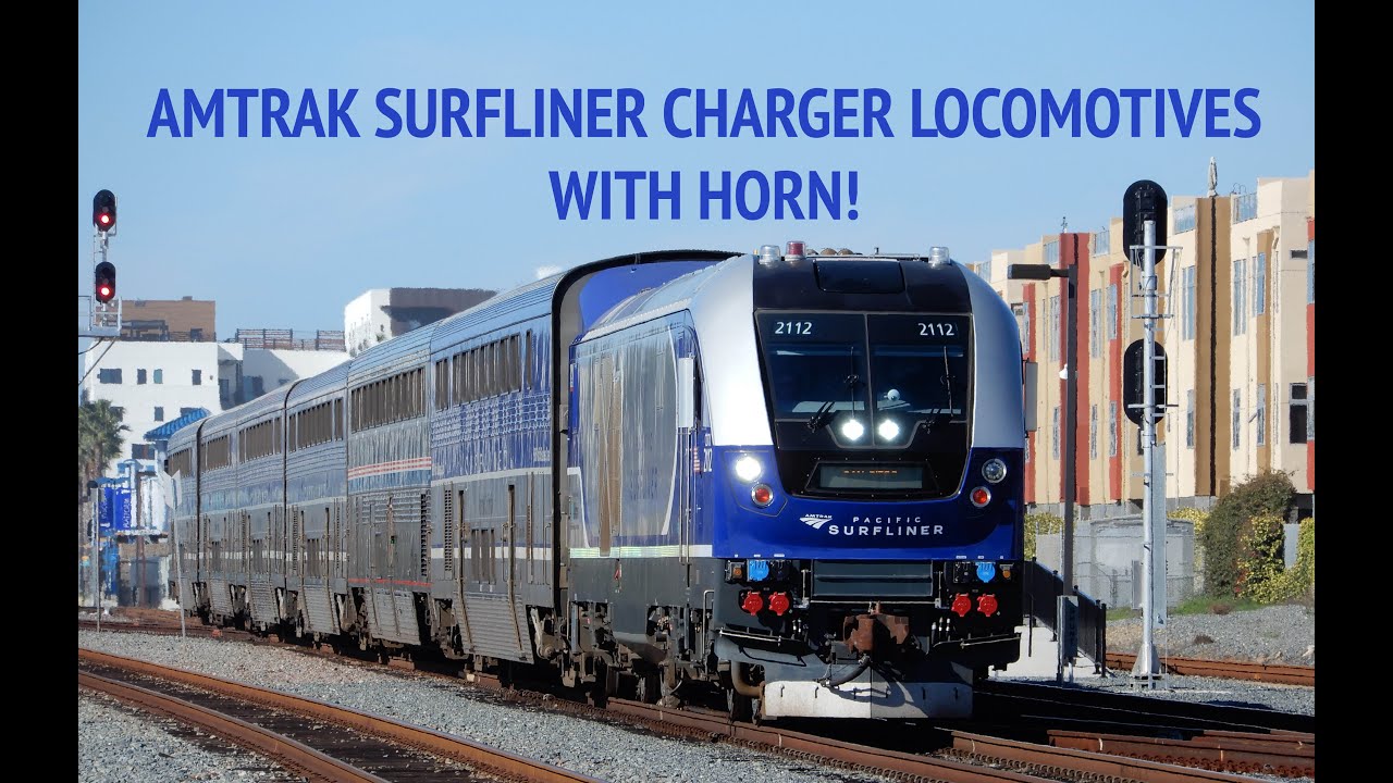 Amtrak Surfliner Charger Locomotives 2109-2122 - Compilation w/Horn