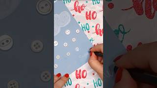 DIY How To Make Christmas Greeting Card with Sewing Buttons #Short #Diy