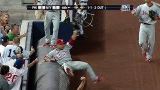 Polanco makes a great catch to end the sixth