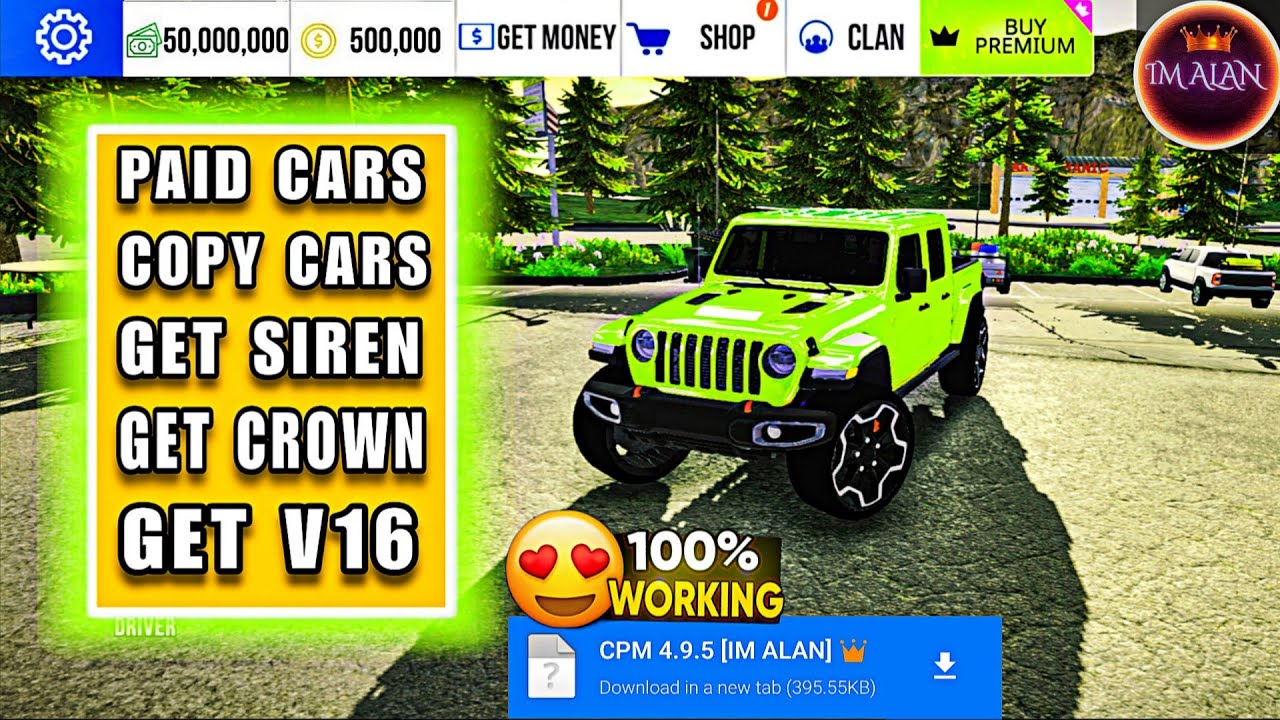 SCRIPT CAR PARKING MULTIPLAYER UPDATE V4.9.5 ALL IN ONE MENU 2025 UNLIMITED (COINS&MONEY) سكربت