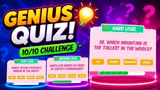 Only a true genius can pass this general knowledge quiz!