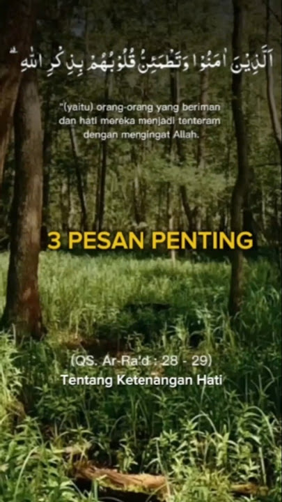3 Pesan Penting dari QS Ar-Ra’d 28–29 | Ketenangan Hati dalam Dzikir#shorts